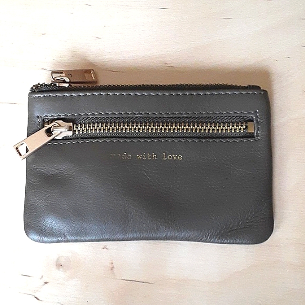 Grey Made With Love Galeries Lafayette Zip Wallet